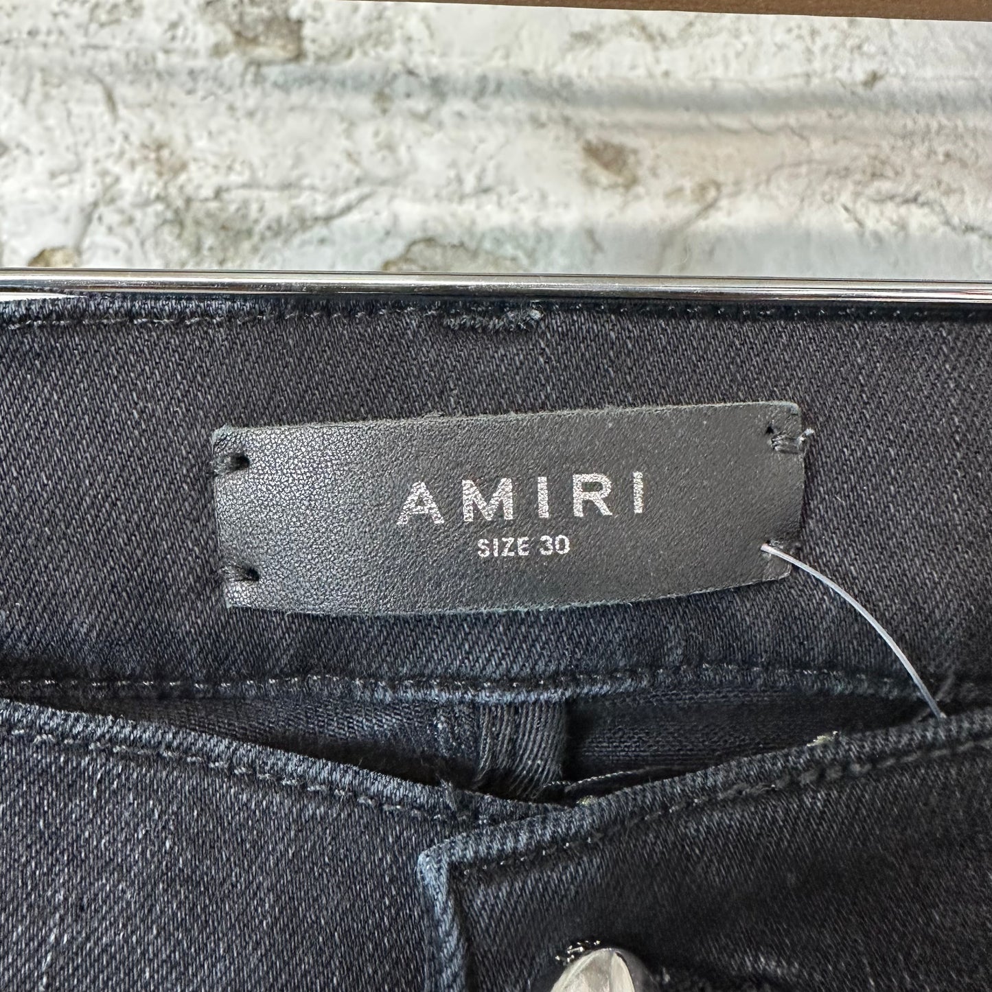 Amiri Green Camo Star Chemist Black Denim Jeans Sz 30