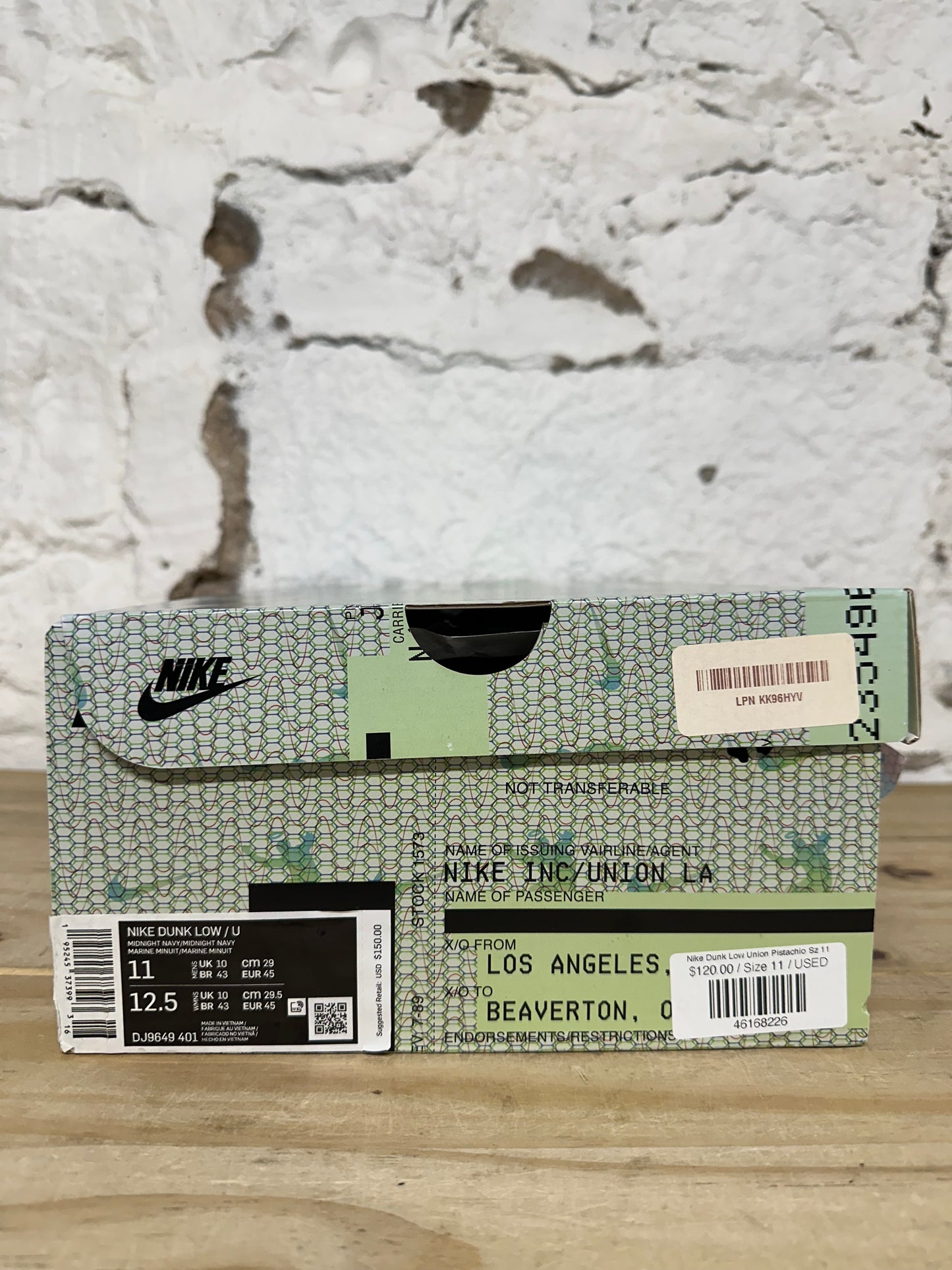 Nike Dunk Low Union Pistachio Sz 11