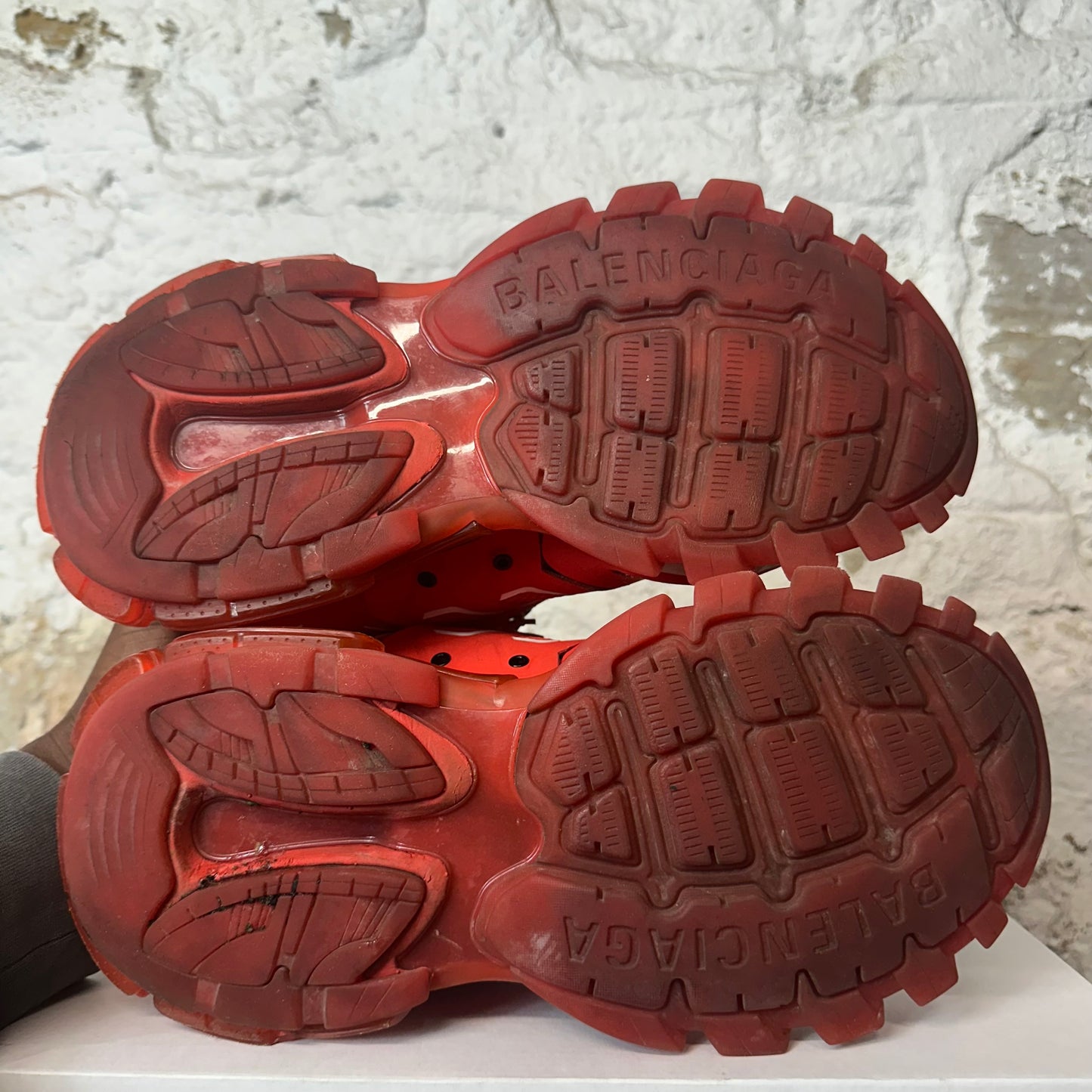 Balenciaga Track Runner Red Black White Sneaker Sz 10 (43) (Rip)