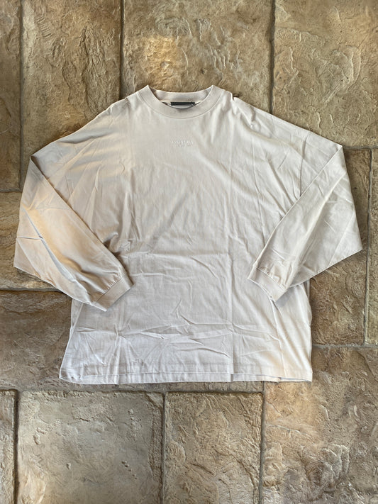 Fear of God Essentials Silver Cloud L/S T-Shirt Sz XL