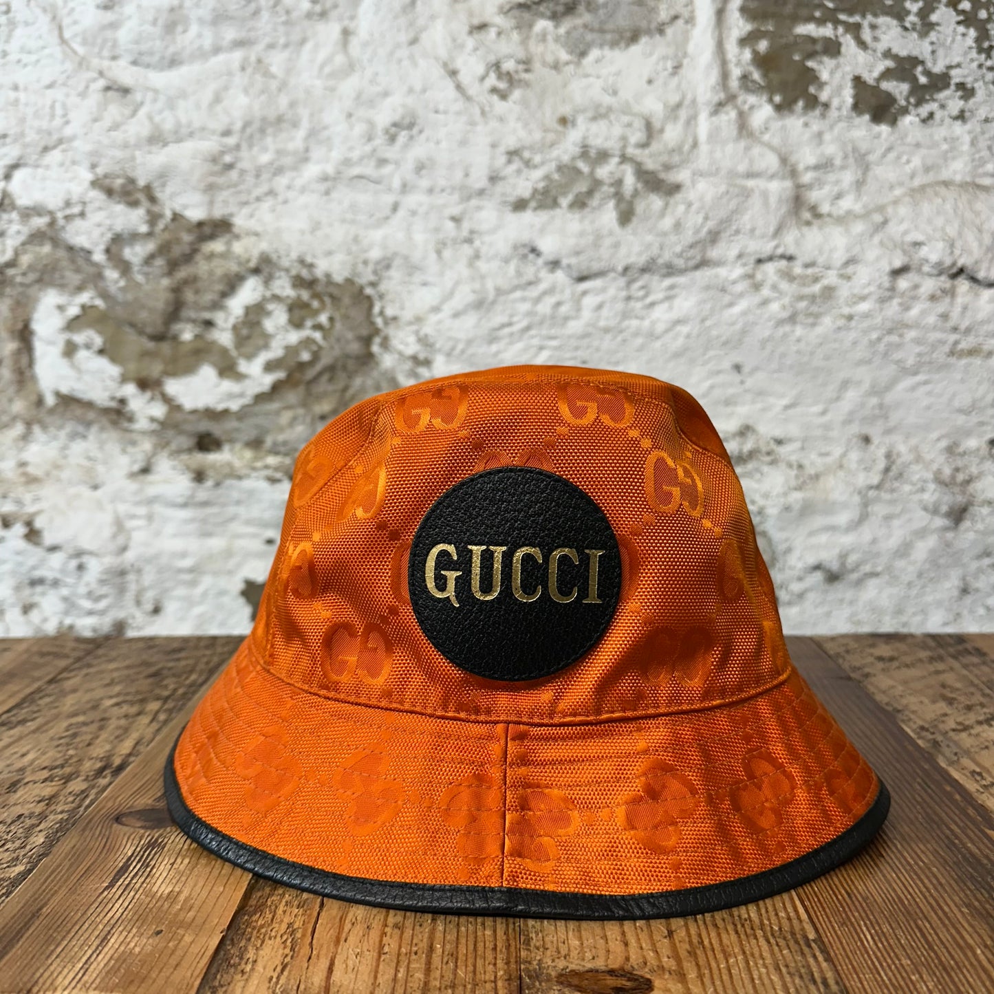 Gucci Orange Monogram Bucket Hat