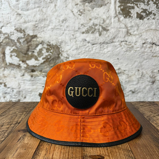 Gucci Orange Monogram Bucket Hat