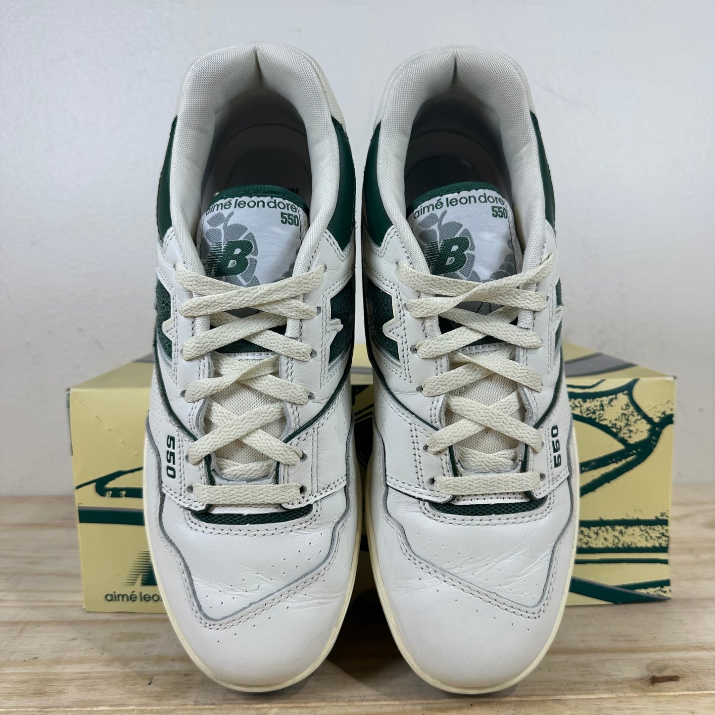 New Balance 550 Aime Leon Dore White Green Sz 8.5