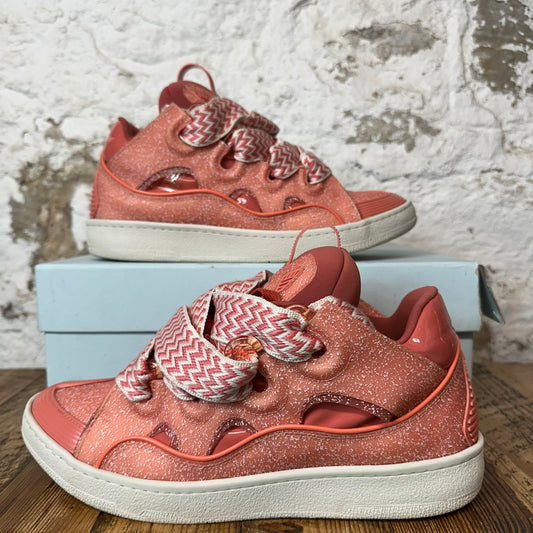 Lanvin Curb Pink Speckle White Sneaker Sz 11 (44)