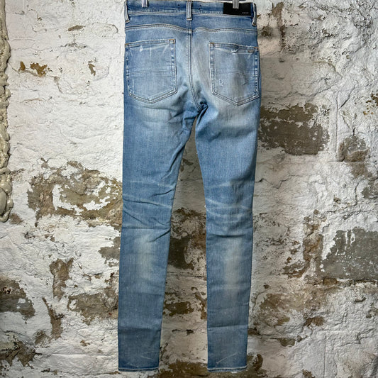 Amiri MX1 Pink Tie Dye Thrasher Blue Denim Jeans Sz 29