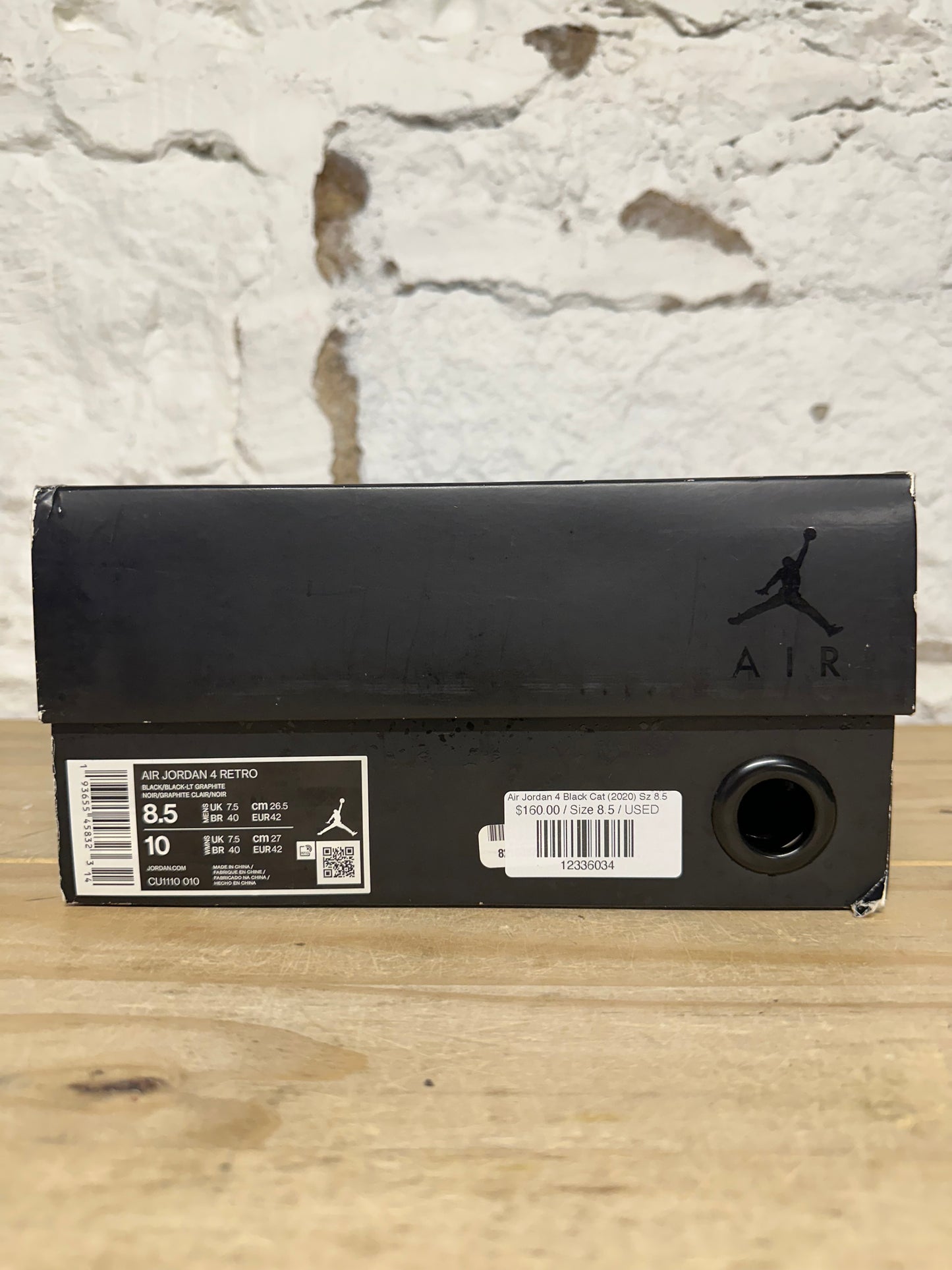 Air Jordan 4 Black Cat (2020) Sz 8.5