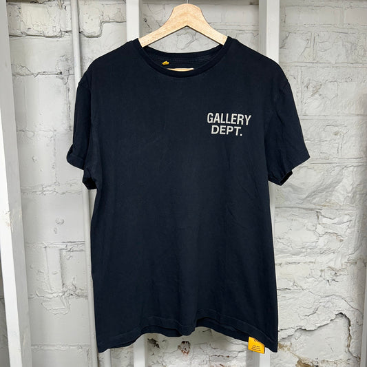 Gallery Dept Black Classic Logo T-Shirt Sz L