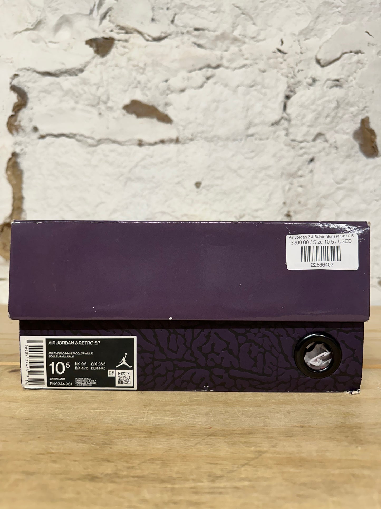 Air Jordan 3 J Balvin Sunset Sz 10.5