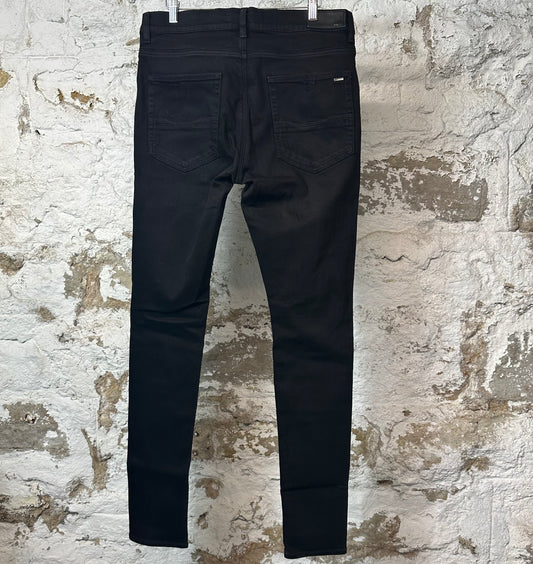 Amiri MX1 Gray Paisley Black Denim Jeans Sz 34