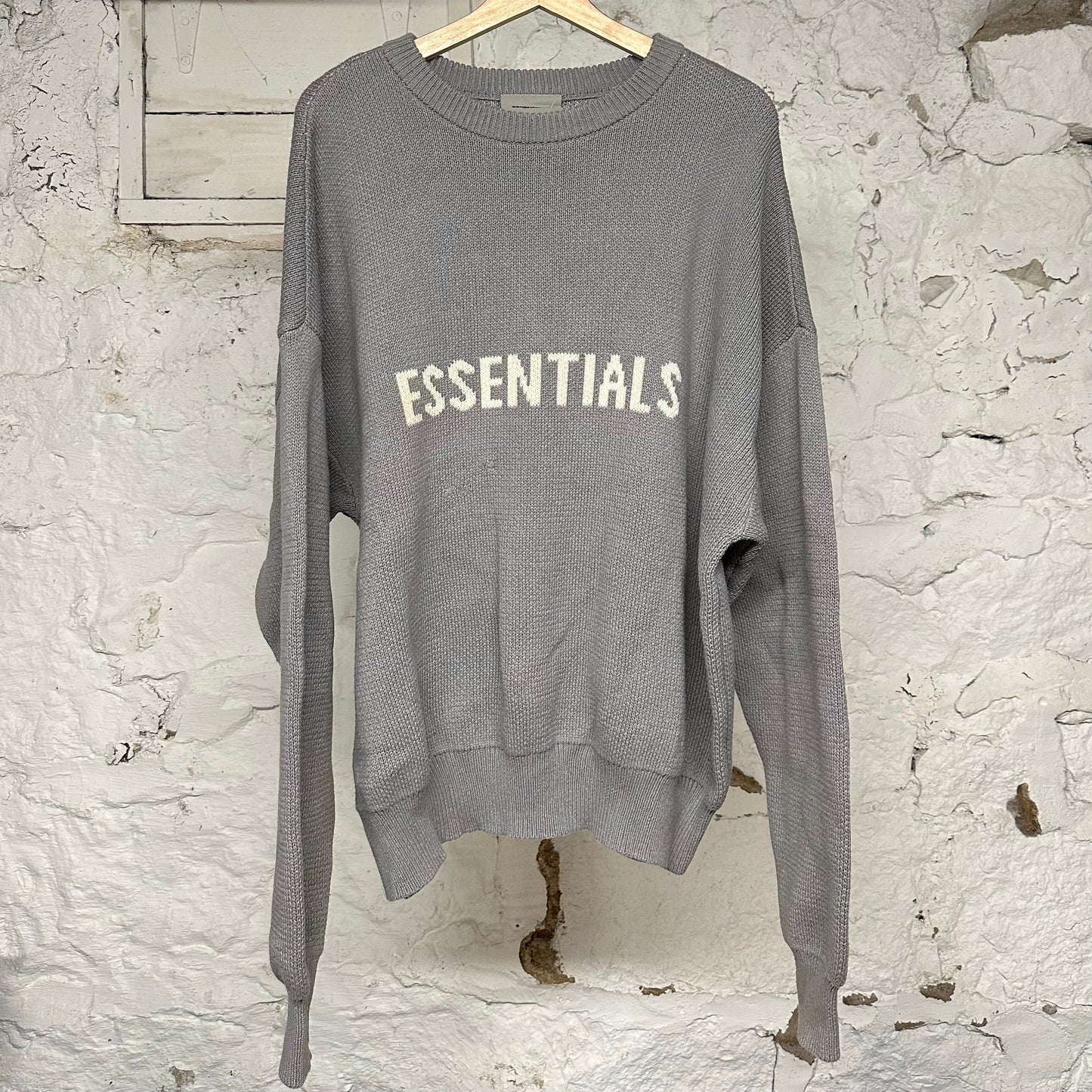 Fear of God Essentials Grey Knit Crewneck Sz M