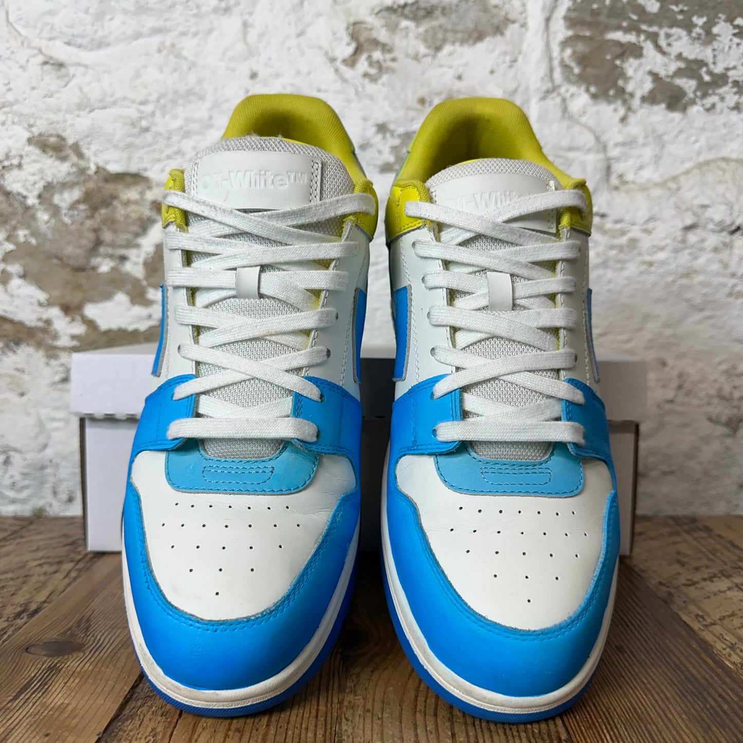 Off-White Out Of Office Blue Yellow White Sneaker Sz 13 (46)