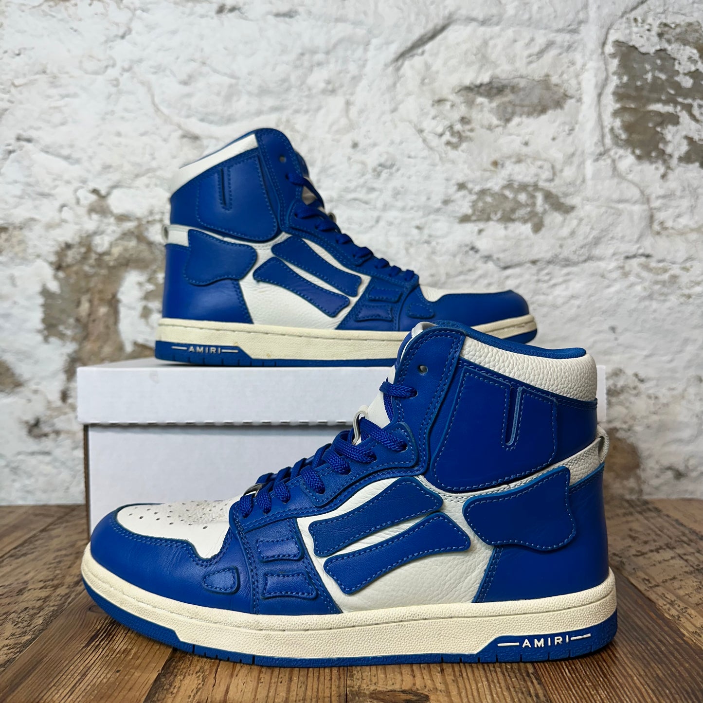 Amiri High Blue Skeleton White Blue Sneaker Sz 9 (42)