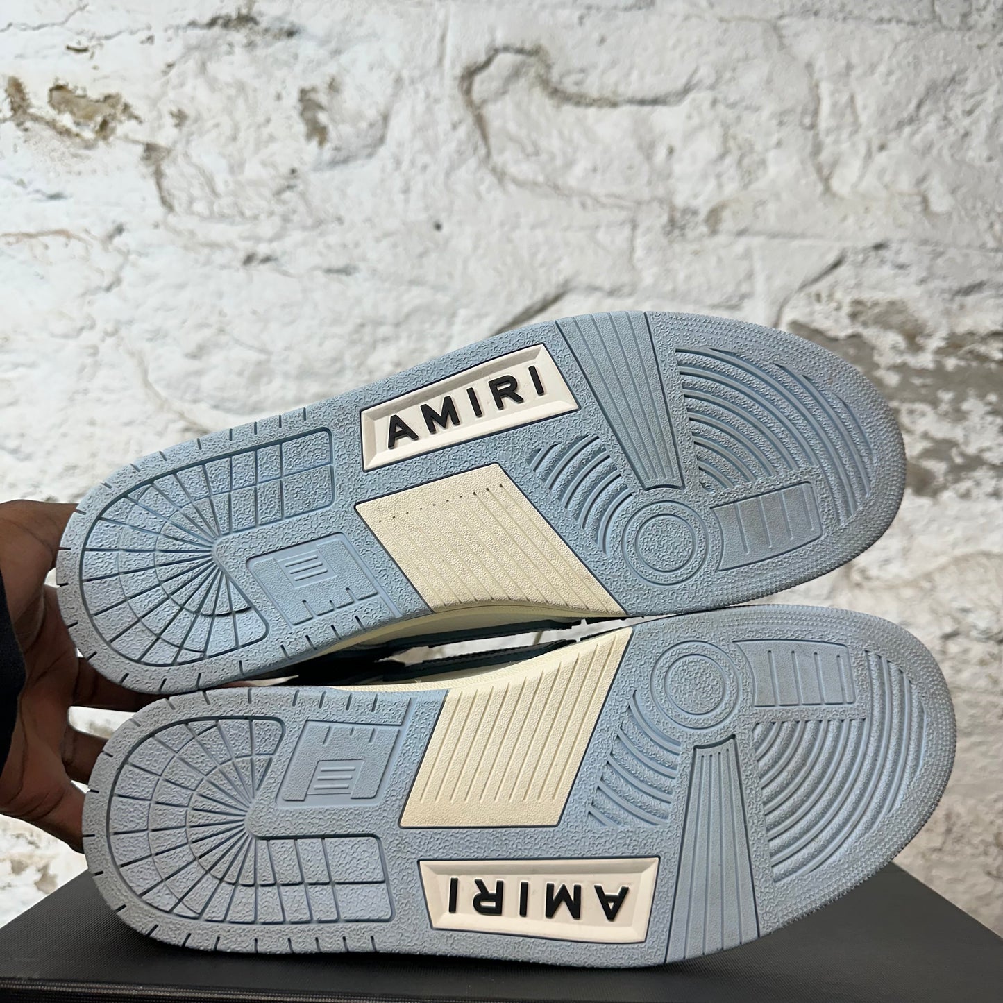 Amiri Navy Skeleton Light Blue White Cream Sneaker Sz 11 (44)