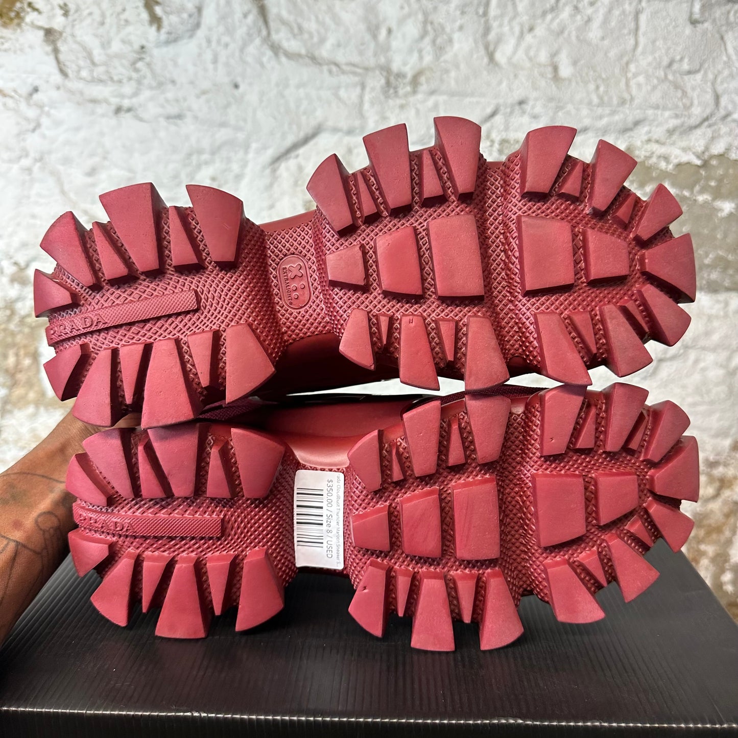 Prada Cloudbust Thunder Maroon Sneaker Sz 8