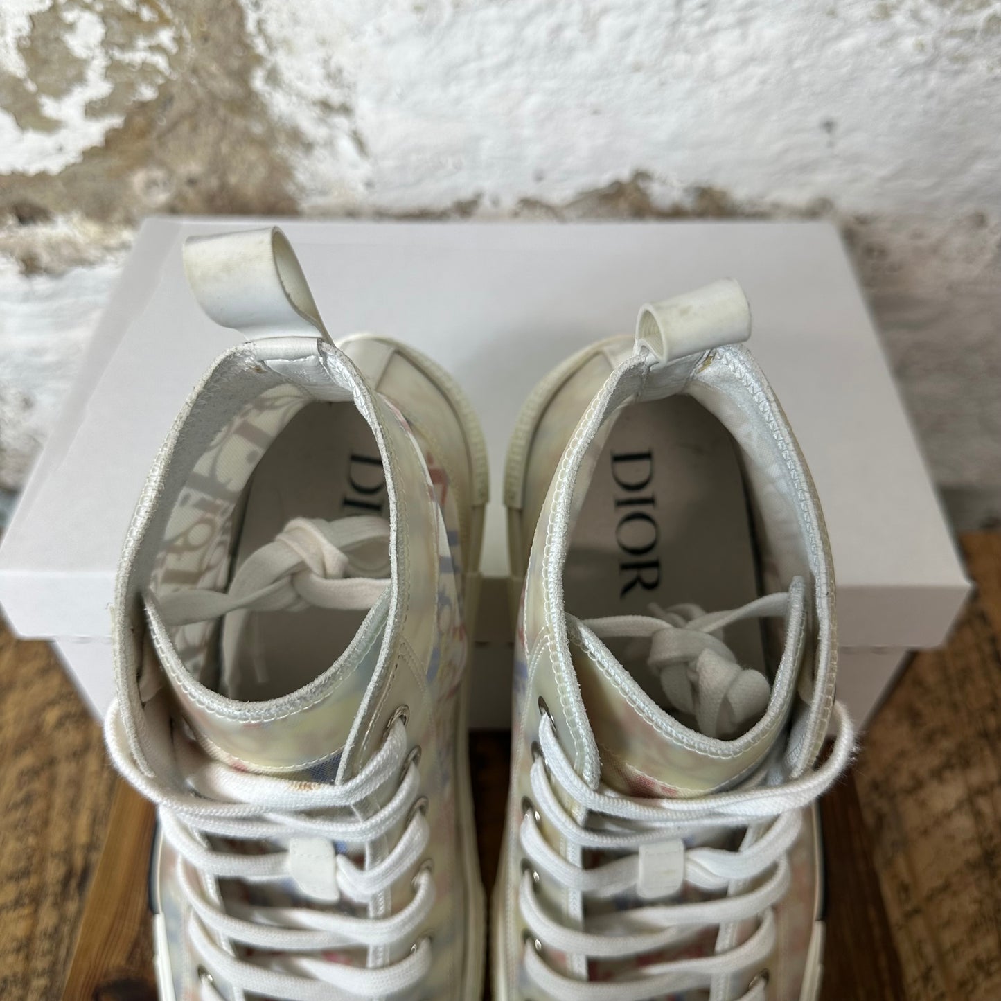 Dior B23 High Multicolor Oblique Cream Sneaker Sz 10 (43) No Box