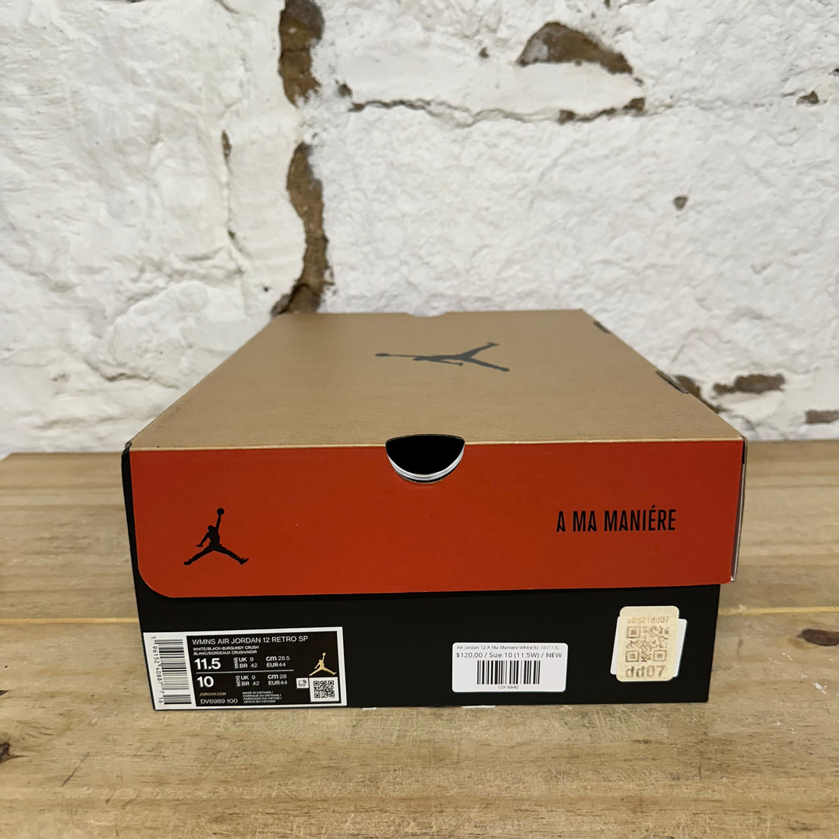 Air Jordan 12 A Ma Maniere White Sz 10 (11.5W) DS