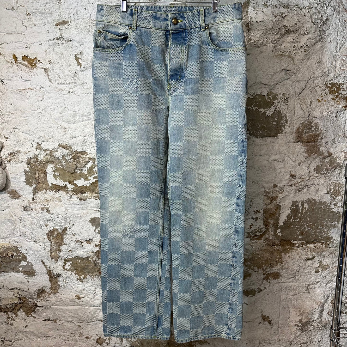 Louis Vuitton 3D Damier Denim Jeans Sz 34