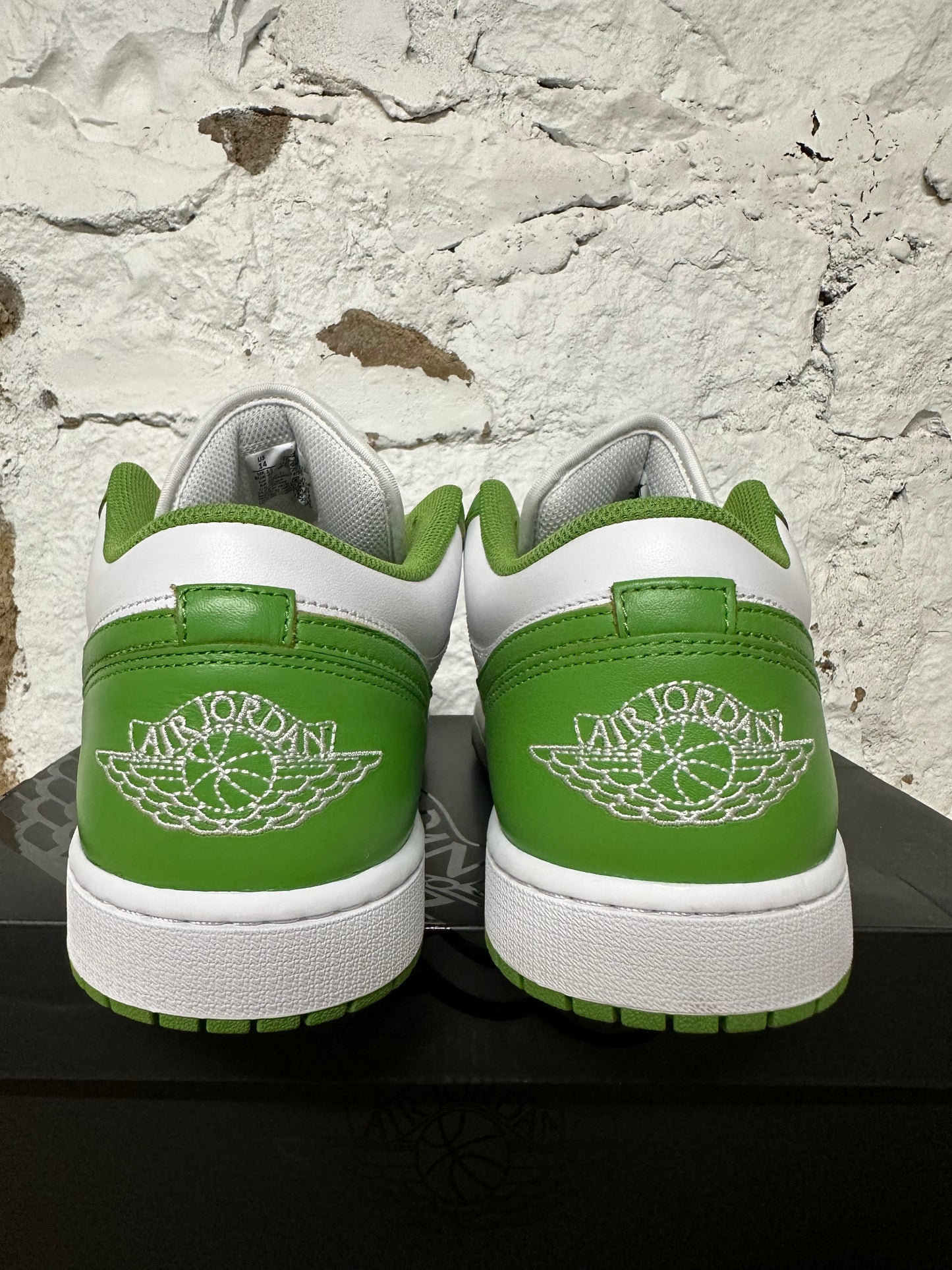 Air Jordan 1 Low White Chlorophyll Sz 14 DS