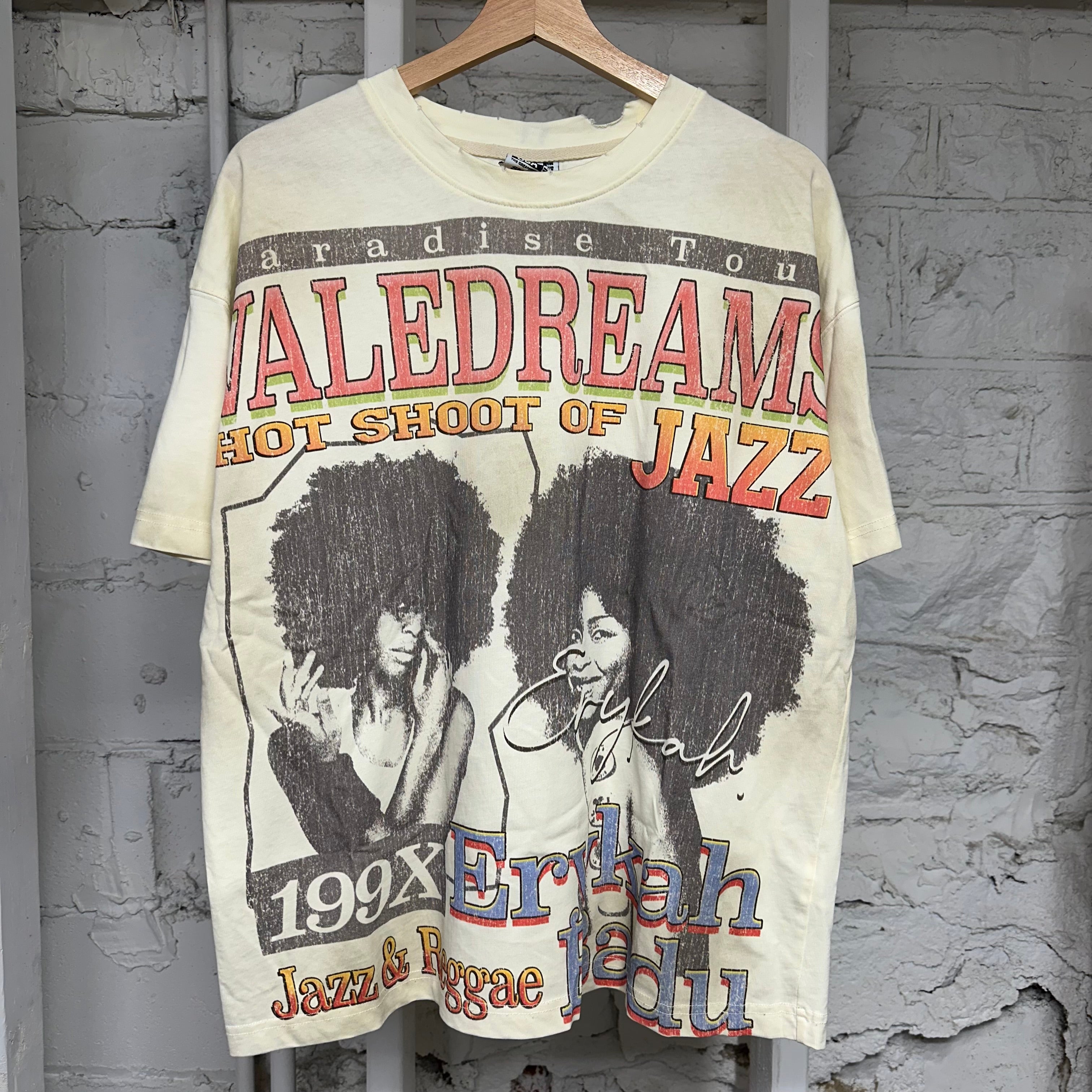 Vale Erykah Badu Cream T-Shirt Sz S