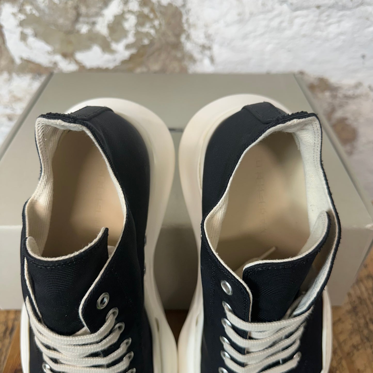 Rick Owens Abstract Black Milk Sneaker Sz 8.5 (41.5)