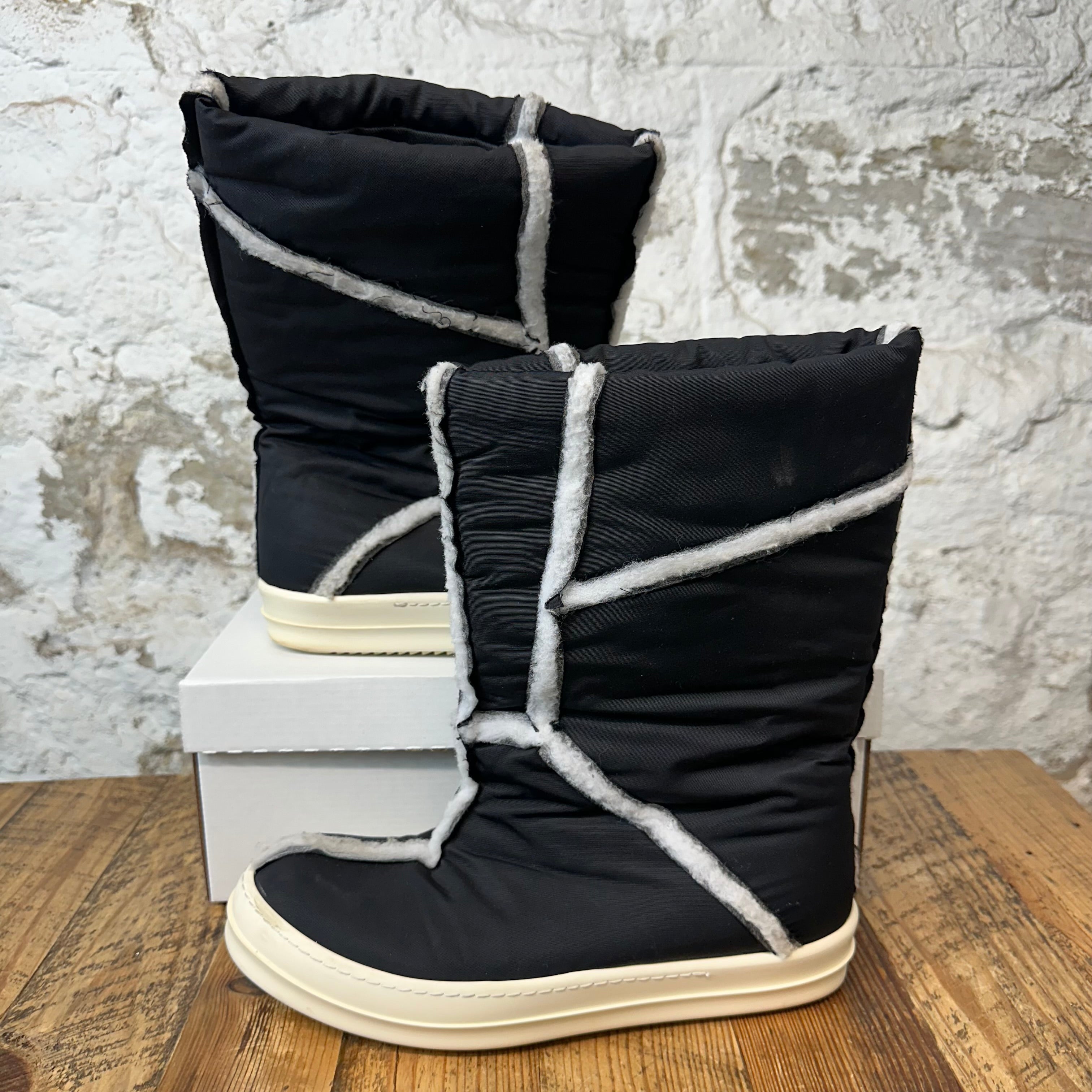 Rick Ownes Fur Lined Puffer Boots Sz 9 (42) No Box