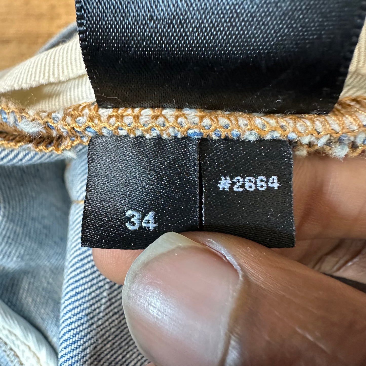 Amiri MX1 Black Paisley Blue Denim Jeans Sz 34