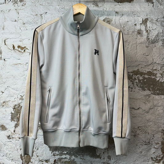 Palm Angels Grey Beige Track Jacket Sz S
