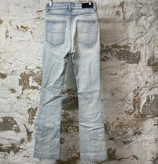 Amiri Plain Light Blue Flare Denim Jeans Sz 28