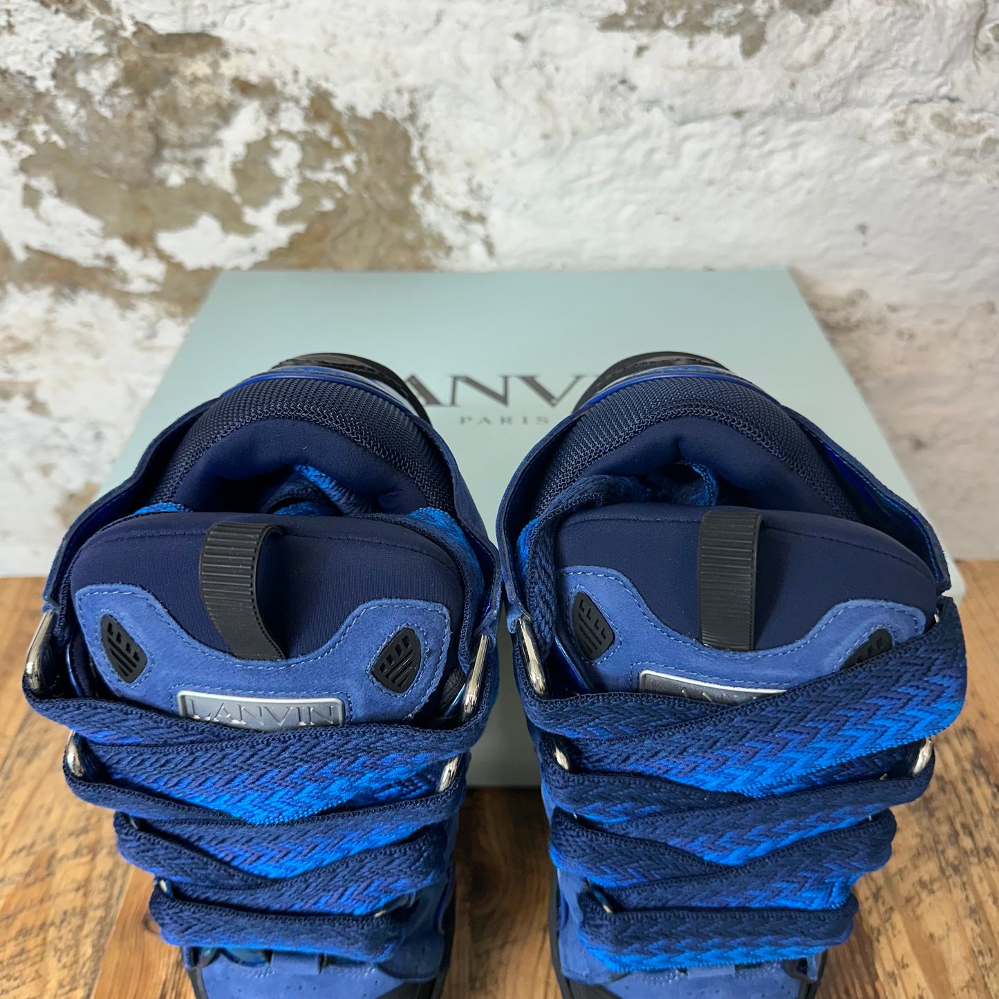 Lanvin Curb Blue Patent Sneaker