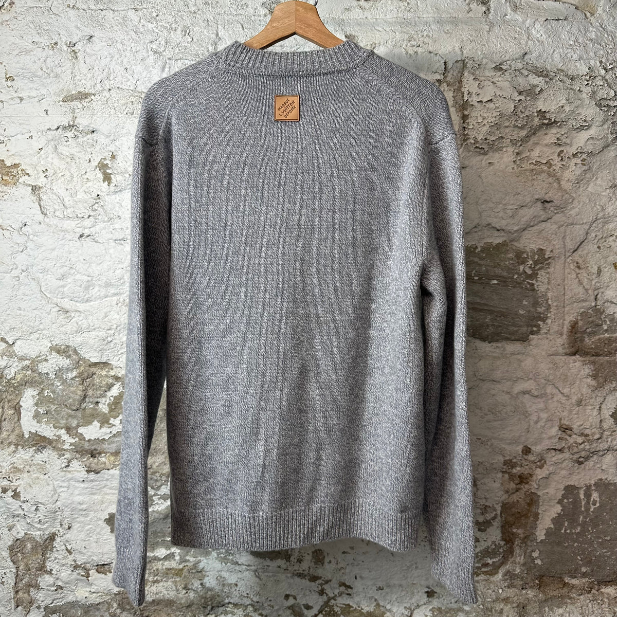 Louis Vuitton Fox Logo Wool Grey Sweater Sz M