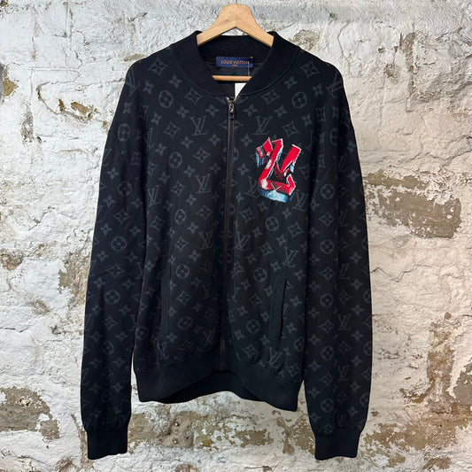 Louis Vuitton Monogram Grafitti Zip Up Jacket Sz XL
