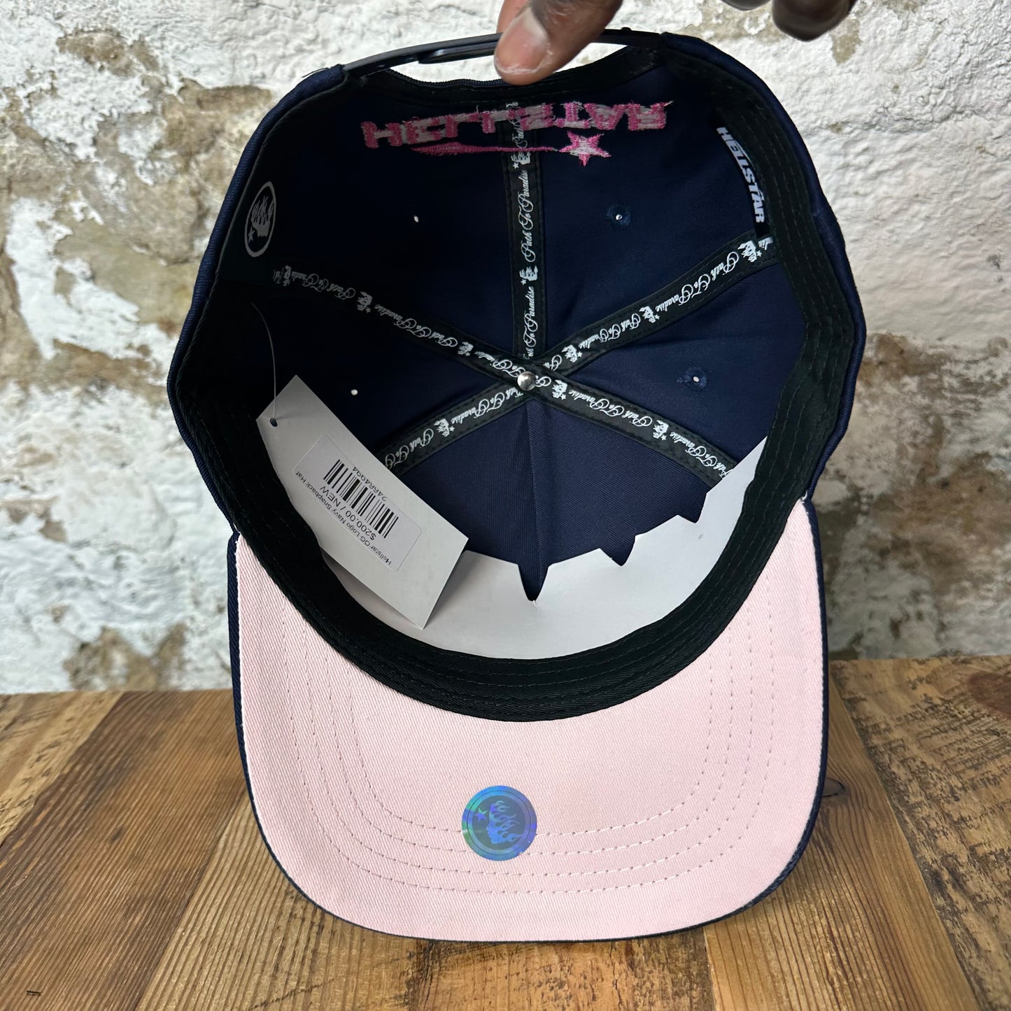Hellstar OG Logo Navy Snapback Hat