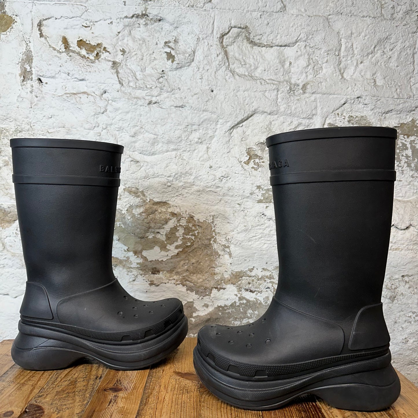 Balenciaga Croc Boot Black Sz 9 (42)