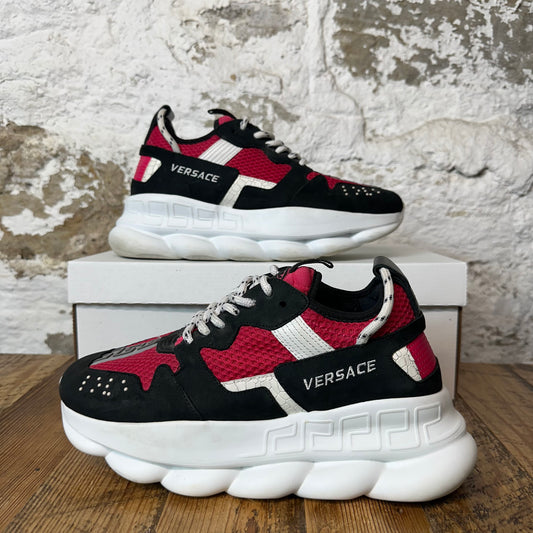 Versace Chain Reaction Black Pink White Sneaker Sz 6.5 (39) No Box