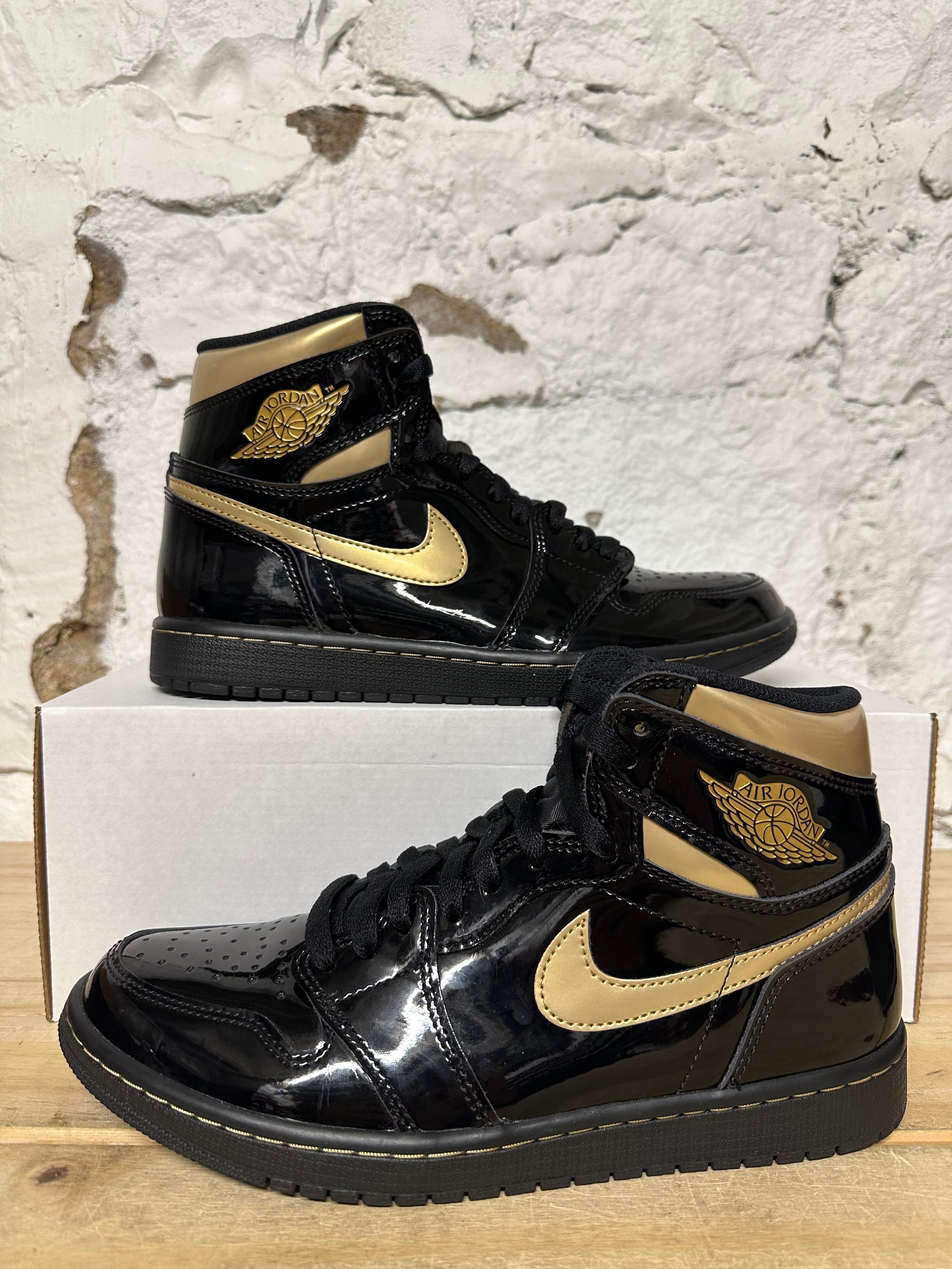 Air Jordan 1 Black Metallic Gold Sz 9
