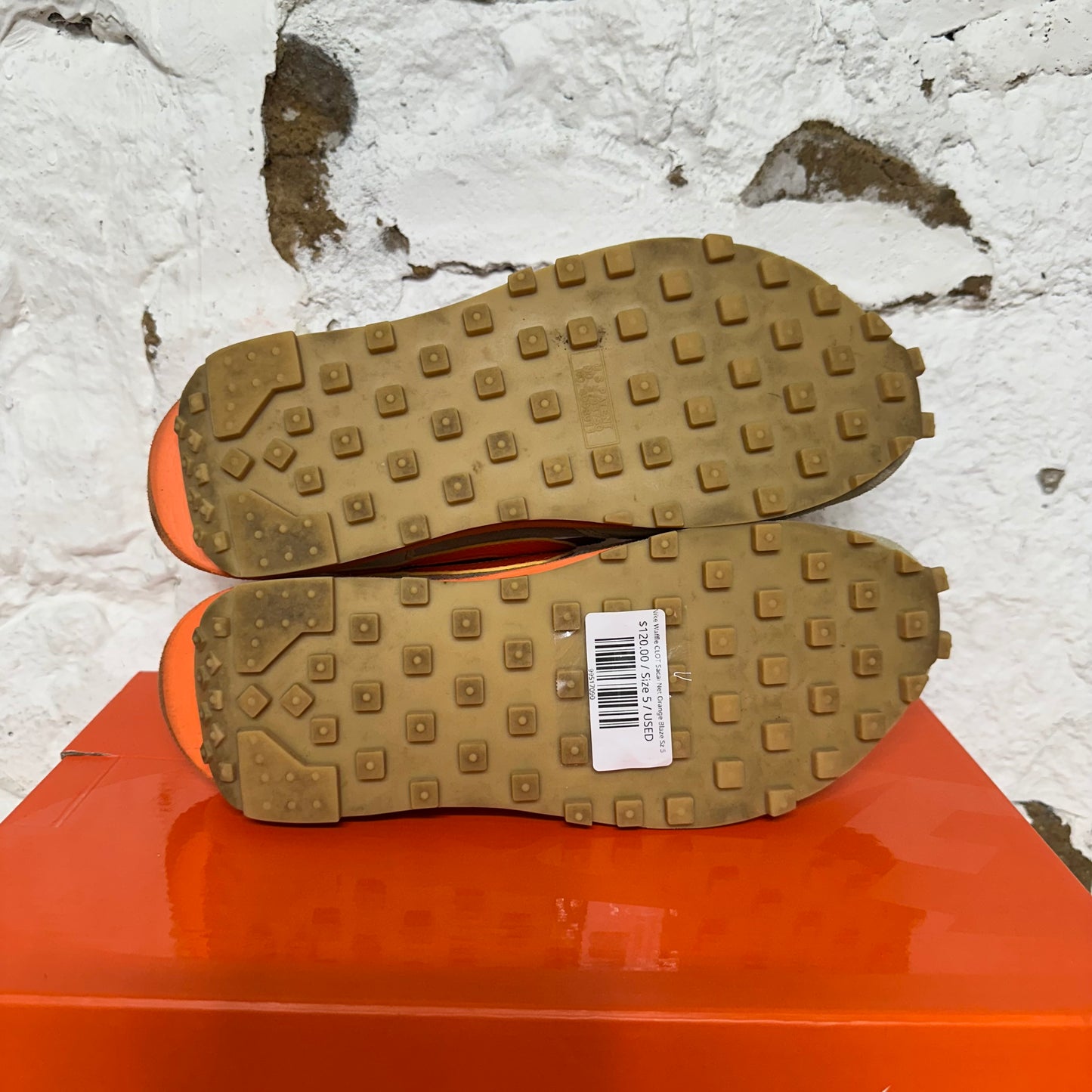 Nike LD Waffle sacai CLOT Kiss of Death Net Orange Blaze Sz 5
