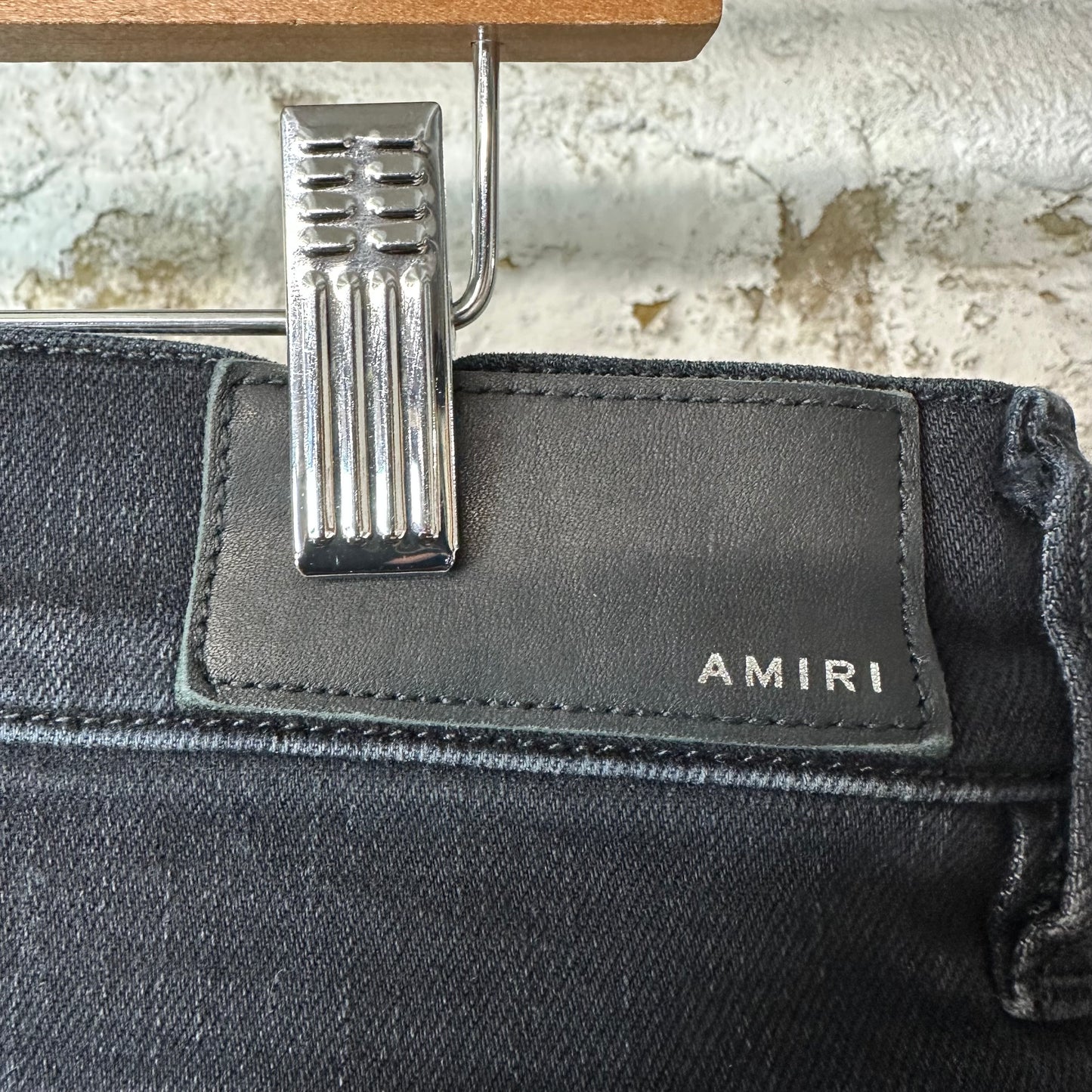 Amiri MX1 Camo Spell Black Denim Jeans Sz 34