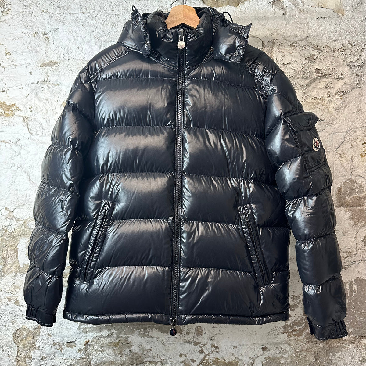 Moncler Maya Giubbotto Black Puffer Jacket Sz XL (5)
