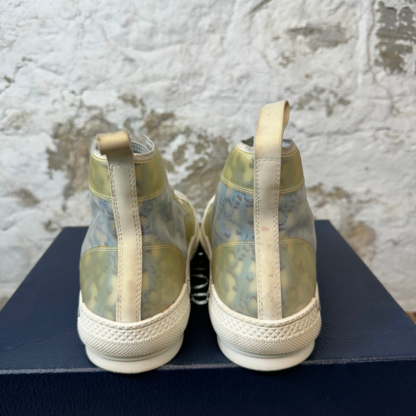 Dior B23 Green Blue Oblique High Sneaker Sz 10 (43)