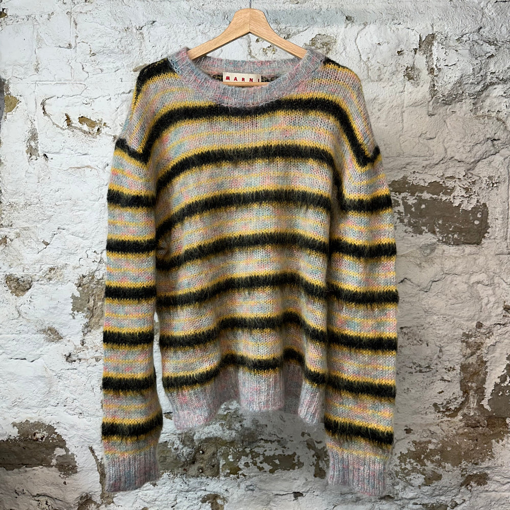 Marni Multicolor Striped Mohair Crewneck Sz L (50)