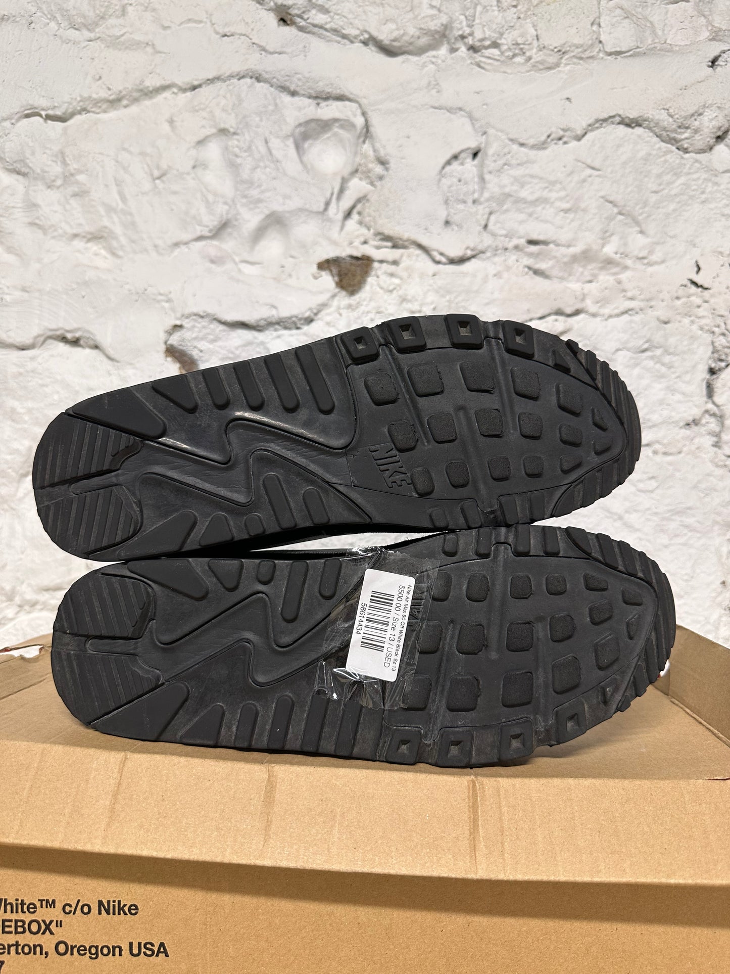 Nike Air Max 90 Off White Black Sz 13