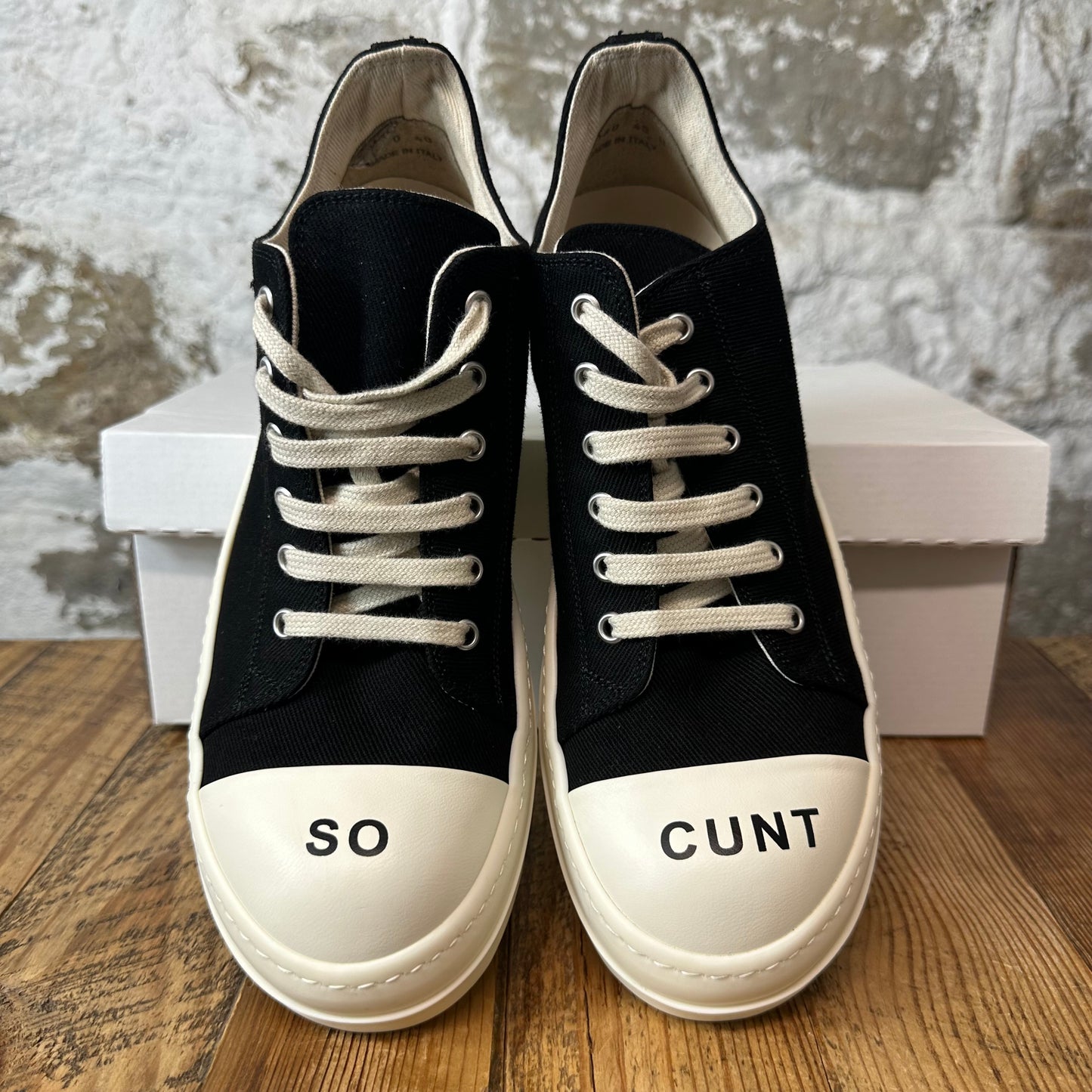 Rick Owens So Cunt Black Milk Sneaker Sz 7 (40)