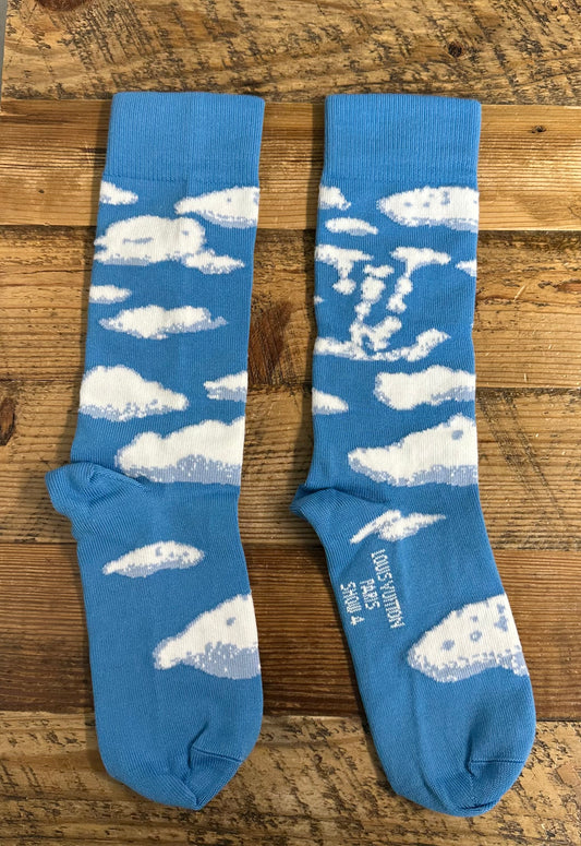 Louis Vuitton Archive Cloud Blue Socks DS