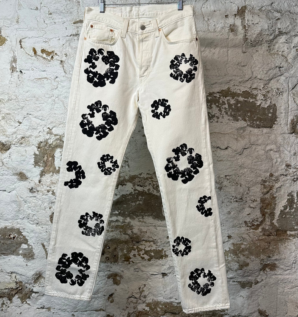 Denim Tears Black CW White Denim Jeans Sz 30