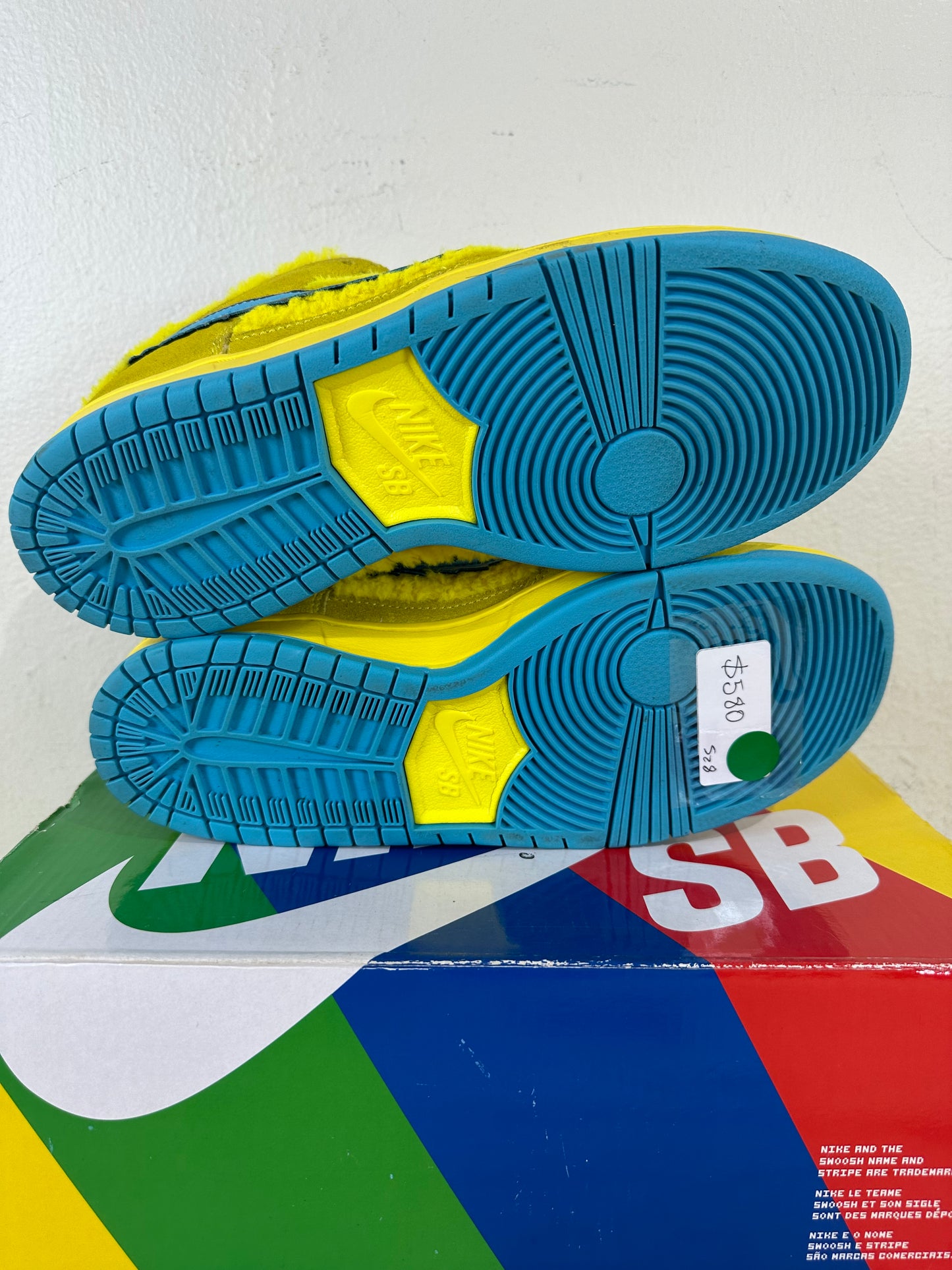 Nike SB Dunk Low Grateful Dead Bears Opti Yellow Sz 8