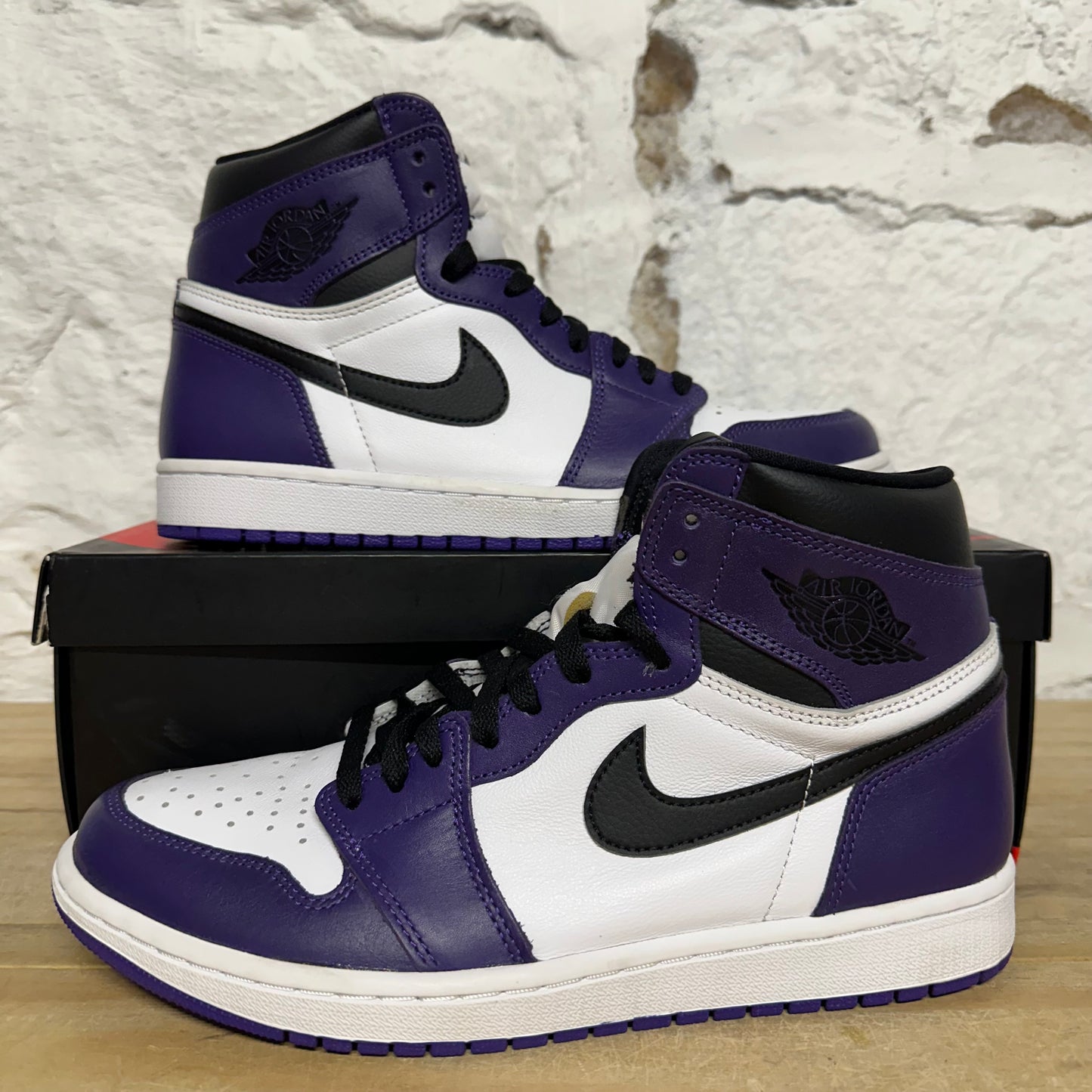 Air Jordan 1 High Court Purple White Sz 10