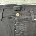 Amiri Knee Hole Plain Black Denim Jeans Sz 34