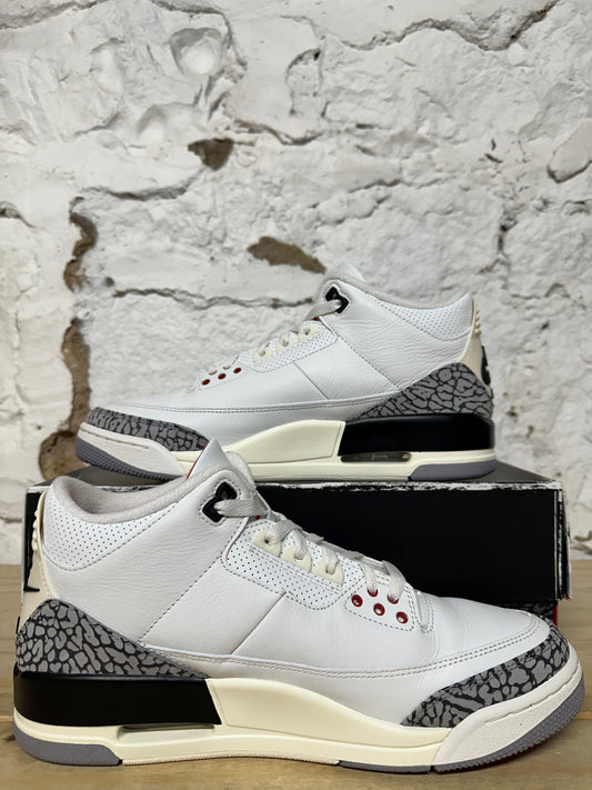 Air Jordan 3 White Cement Reimagined Sz 10
