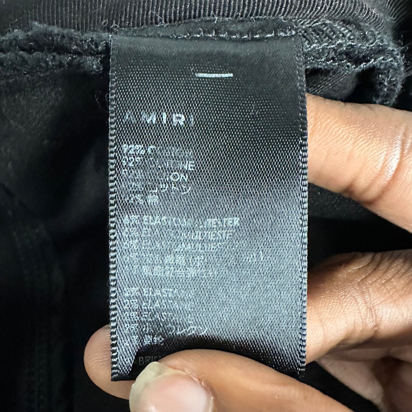 Amiri MX1 Blue Suede Black Denim Jeans Sz 36