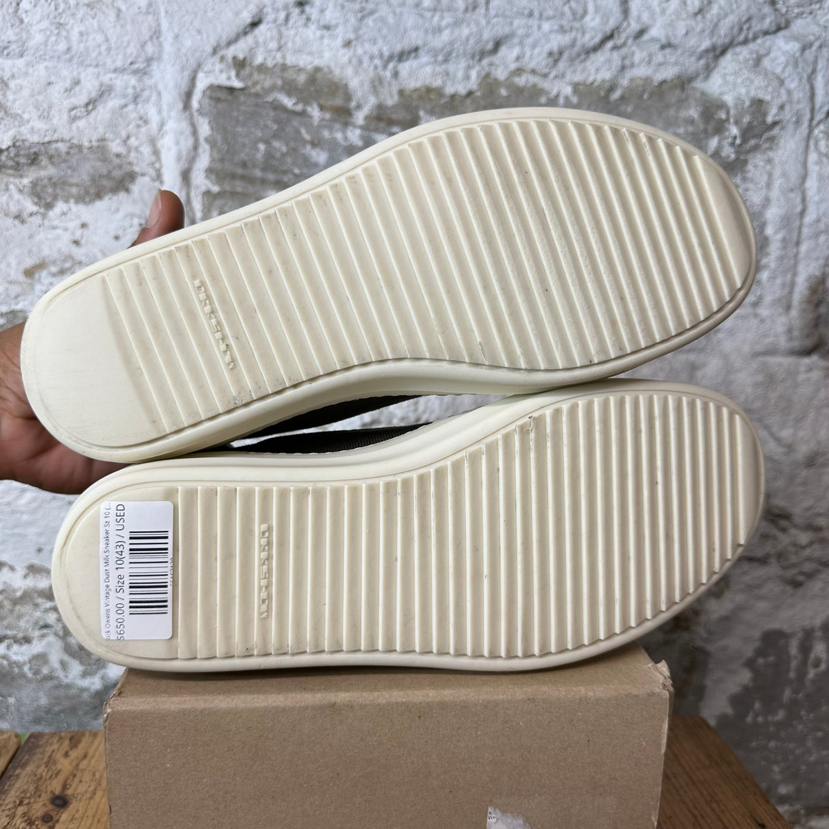 Rick Owens Vintage Dust Milk Sneaker Sz 10 (43)
